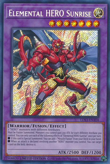 Elemental HERO Sunrise [LDS3-EN104] Secret Rare | Card Merchant Takapuna