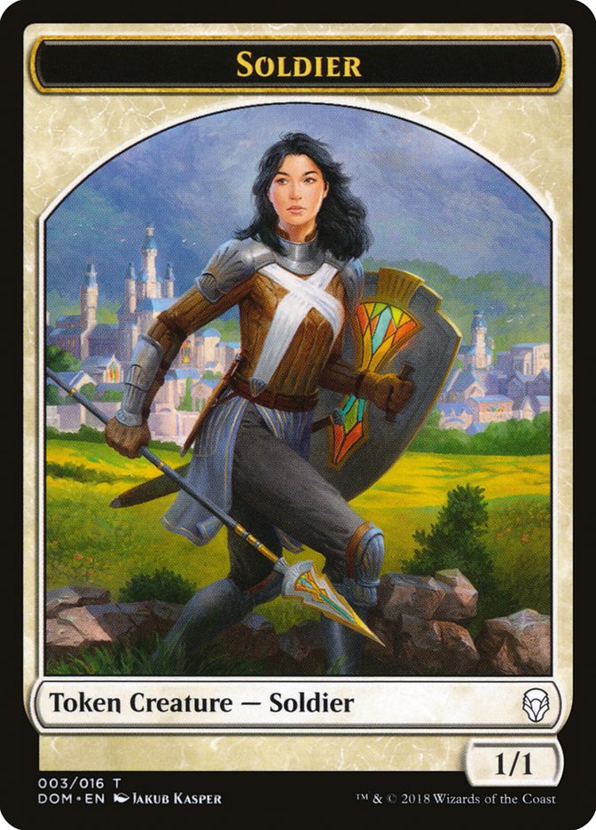 Soldier Token [Dominaria Tokens] | Card Merchant Takapuna