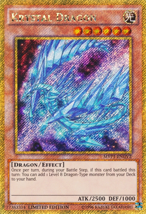 Krystal Dragon [MVP1-ENGV2] Gold Secret Rare | Card Merchant Takapuna