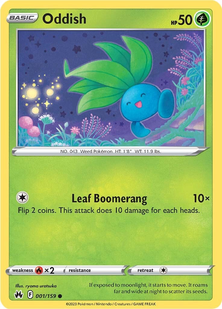 Oddish (001/159) [Sword & Shield: Crown Zenith] | Card Merchant Takapuna