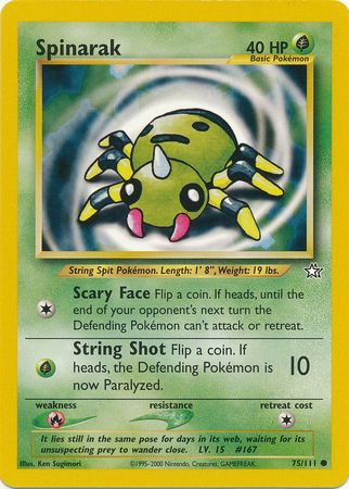 Spinarak (75/111) [Neo Genesis Unlimited] | Card Merchant Takapuna