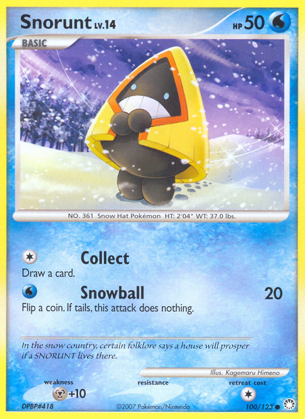 Snorunt (100/123) [Diamond & Pearl: Mysterious Treasures] | Card Merchant Takapuna