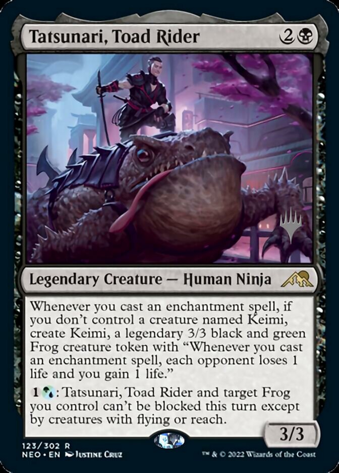 Tatsunari, Toad Rider (Promo Pack) [Kamigawa: Neon Dynasty Promos] | Card Merchant Takapuna