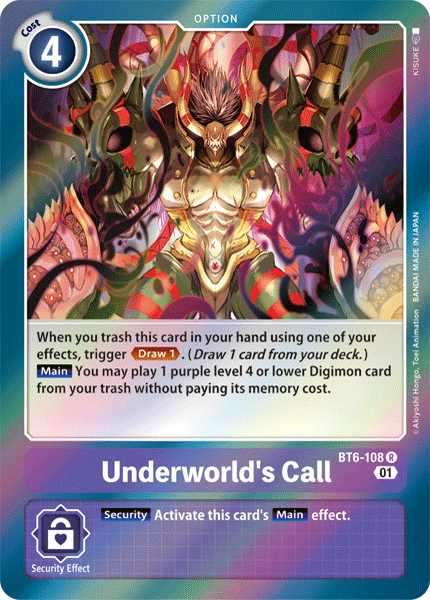 Underworld's Call [BT6-108] [Double Diamond] | Card Merchant Takapuna