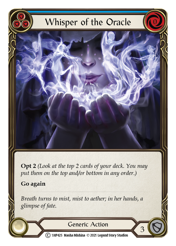 Whisper of the Oracle (Blue) [1HP425] (History Pack 1) | Card Merchant Takapuna