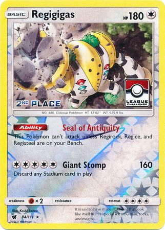 Regigigas (84/111) (League Promo 2nd Place) [Sun & Moon: Crimson Invasion] | Card Merchant Takapuna