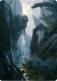 Swamp 2 Art Card [Zendikar Rising Art Series] | Card Merchant Takapuna