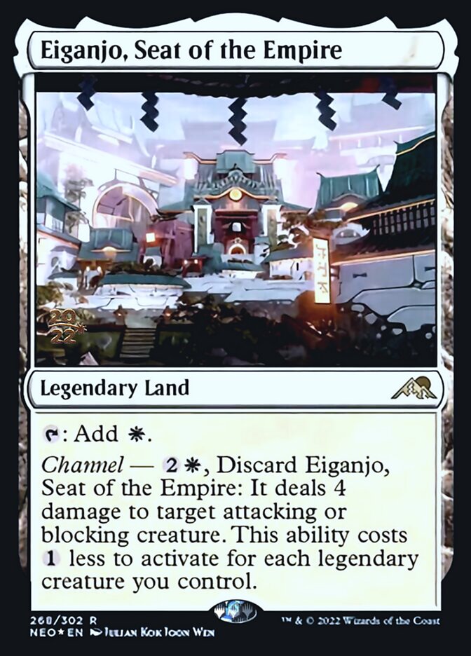 Eiganjo, Seat of the Empire [Kamigawa: Neon Dynasty Prerelease Promos] | Card Merchant Takapuna