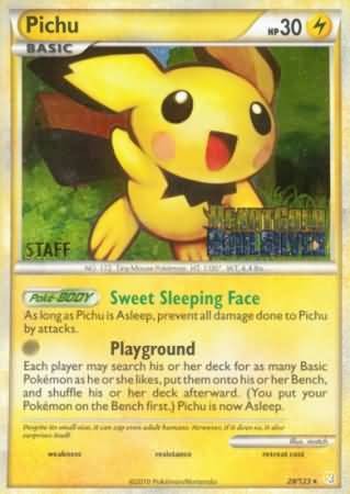 Pichu (28/123) (Staff Prerelease Promo) [Nintendo: Black Star Promos] | Card Merchant Takapuna