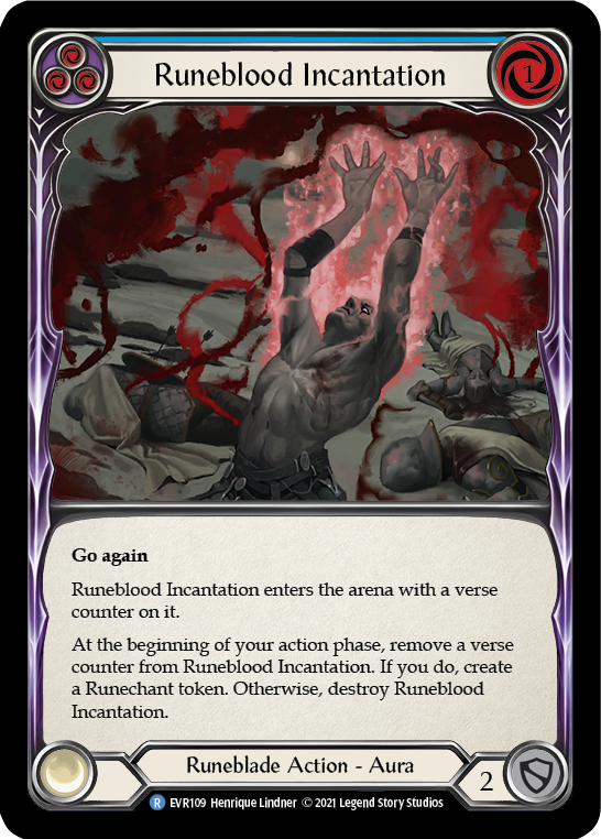 Runeblood Incantation (Blue) [EVR109] (Everfest)  1st Edition Rainbow Foil | Card Merchant Takapuna