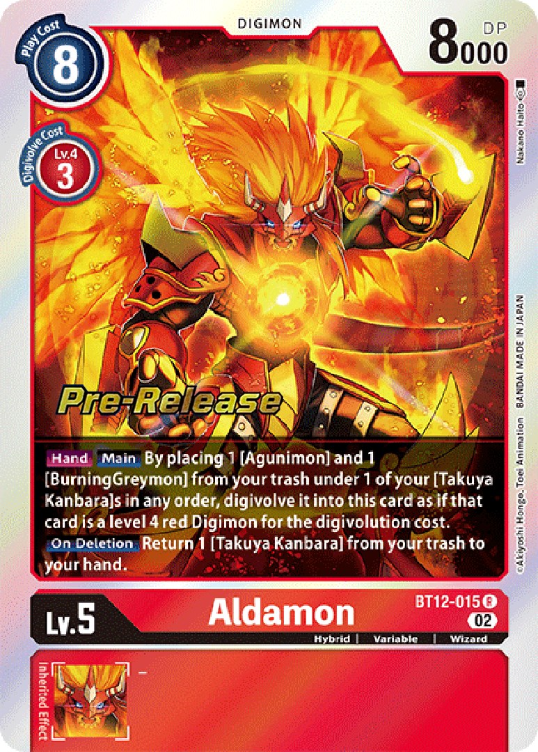 Aldamon [BT12-015] [Across Time Pre-Release Cards] | Card Merchant Takapuna