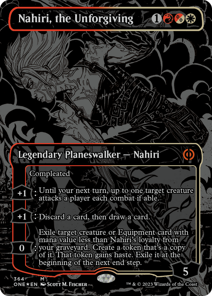 Nahiri, the Unforgiving (Oil Slick Raised Foil) [Phyrexia: All Will Be One] | Card Merchant Takapuna