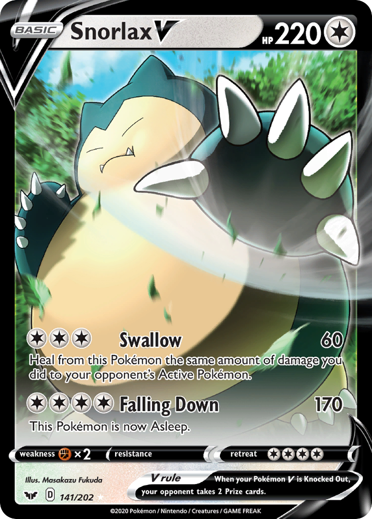 Snorlax V (141/202) [Sword & Shield: Base Set] | Card Merchant Takapuna