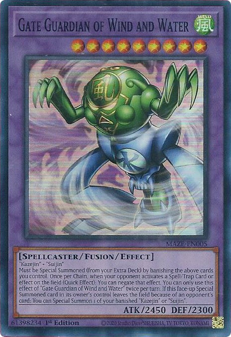 Gate Guardian of Wind and Water [MAZE-EN005] Super Rare | Card Merchant Takapuna