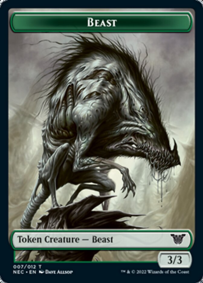 Beast // Treasure Double-Sided Token [Kamigawa: Neon Dynasty Commander Tokens] | Card Merchant Takapuna