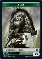 Beast // Treasure Double-Sided Token [Kamigawa: Neon Dynasty Commander Tokens] | Card Merchant Takapuna