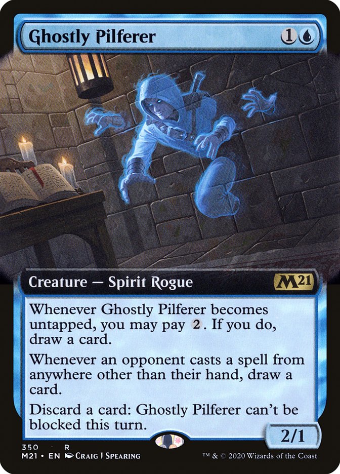 Ghostly Pilferer (Extended Art) [Core Set 2021] | Card Merchant Takapuna