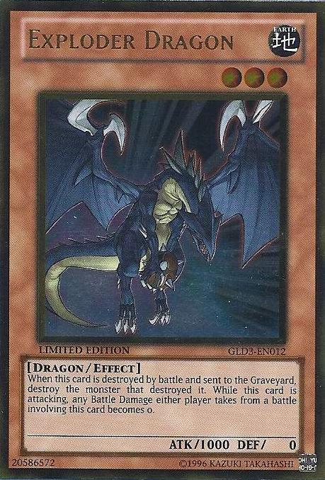 Exploder Dragon [GLD3-EN012] Gold Rare | Card Merchant Takapuna