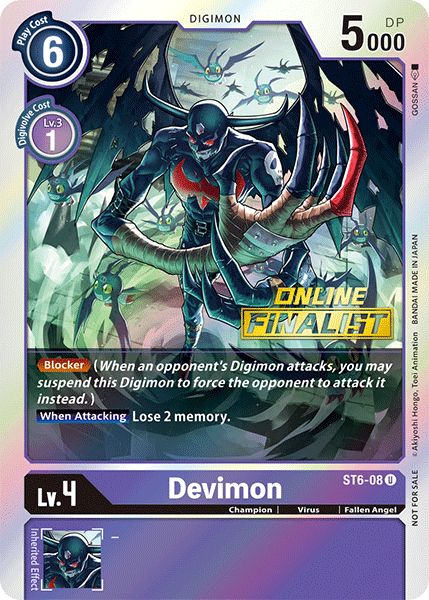 Devimon [ST6-08] (Online Finalist) [Starter Deck: Venomous Violet Promos] | Card Merchant Takapuna