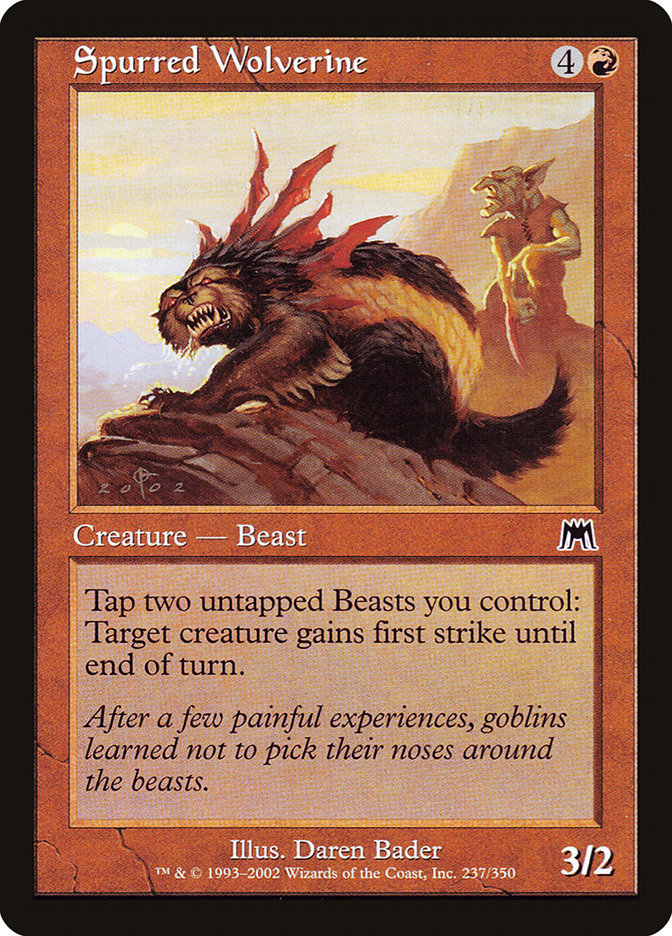 Spurred Wolverine [Onslaught] | Card Merchant Takapuna