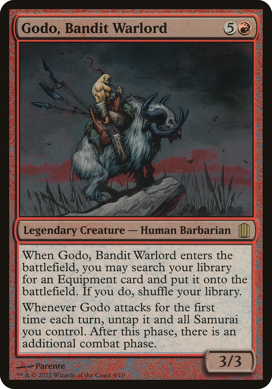 Godo, Bandit Warlord (Oversized) [Commander's Arsenal Oversized] | Card Merchant Takapuna