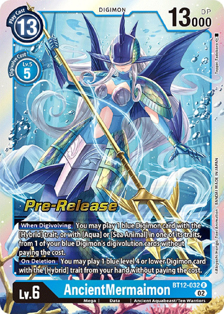 AncientMermaimon [BT12-032] [Across Time Pre-Release Cards] | Card Merchant Takapuna