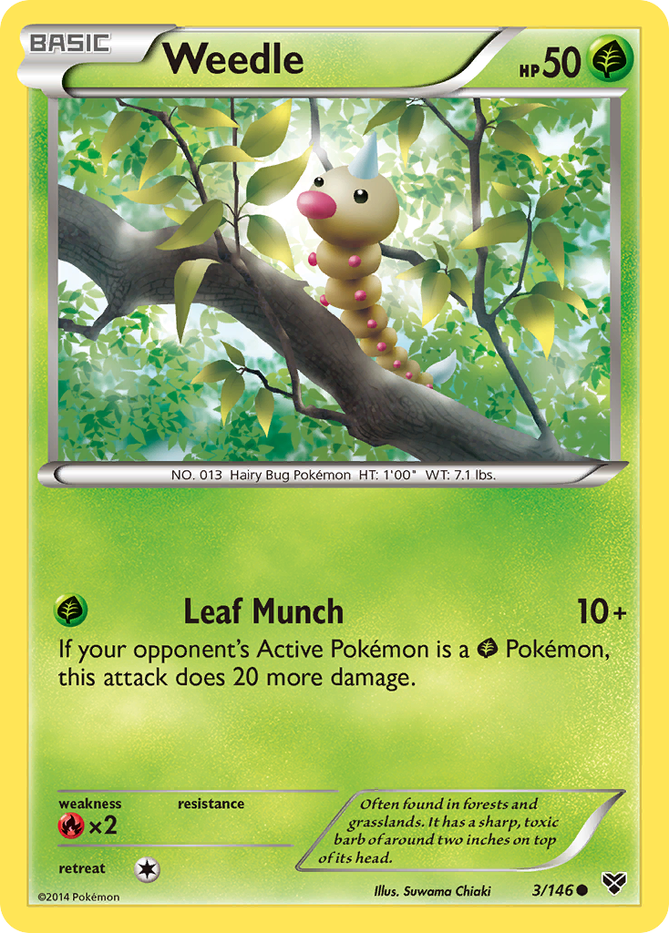 Weedle (3/146) [XY: Base Set] | Card Merchant Takapuna