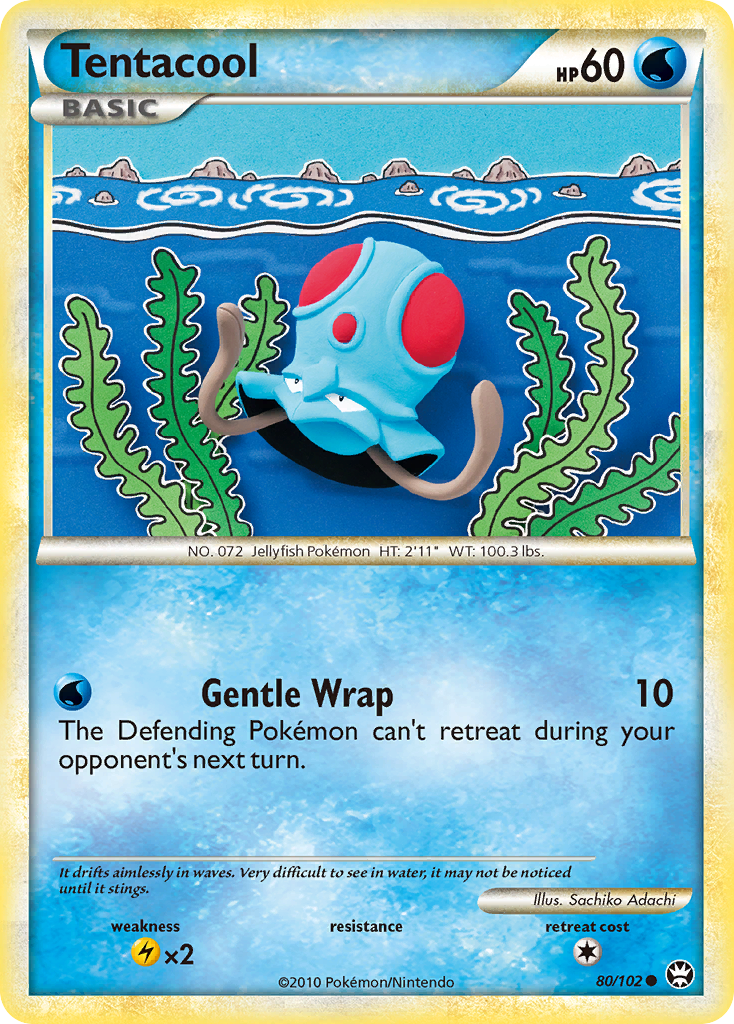 Tentacool (80/102) [HeartGold & SoulSilver: Triumphant] | Card Merchant Takapuna