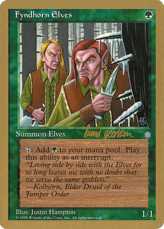 Fyndhorn Elves (Svend Geertsen) [World Championship Decks 1997] | Card Merchant Takapuna