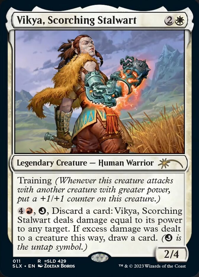 Vikya, Scorching Stalwart [Secret Lair: Universes Within] | Card Merchant Takapuna