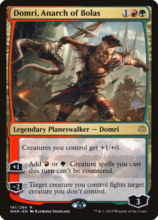 Domri, Anarch of Bolas (Promo Pack) [War of the Spark Promos] | Card Merchant Takapuna