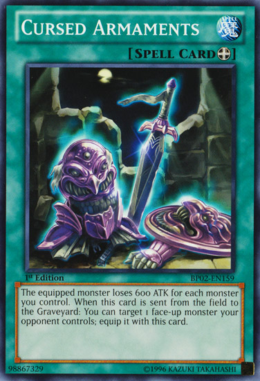 Cursed Armaments [BP02-EN159] Mosaic Rare | Card Merchant Takapuna