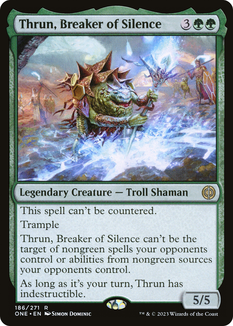 Thrun, Breaker of Silence [Phyrexia: All Will Be One Prerelease Promos] | Card Merchant Takapuna