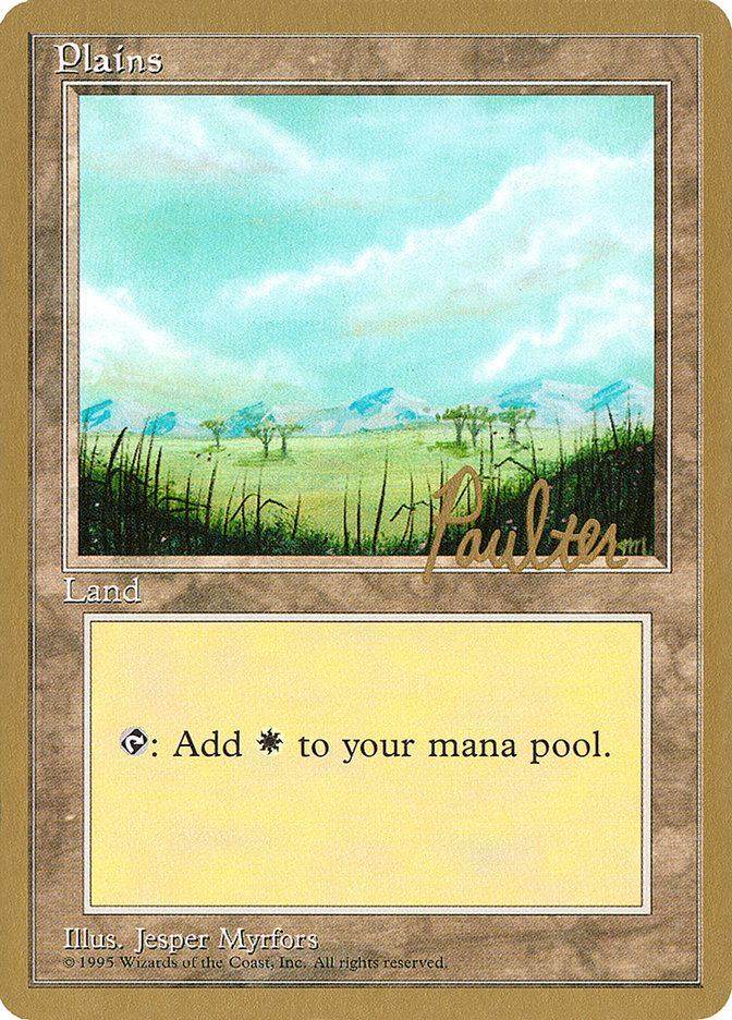 Plains (pp365) (Preston Poulter) [Pro Tour Collector Set] | Card Merchant Takapuna