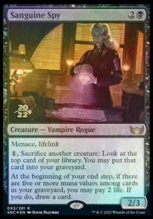 Sanguine Spy [Streets of New Capenna Prerelease Promos] | Card Merchant Takapuna