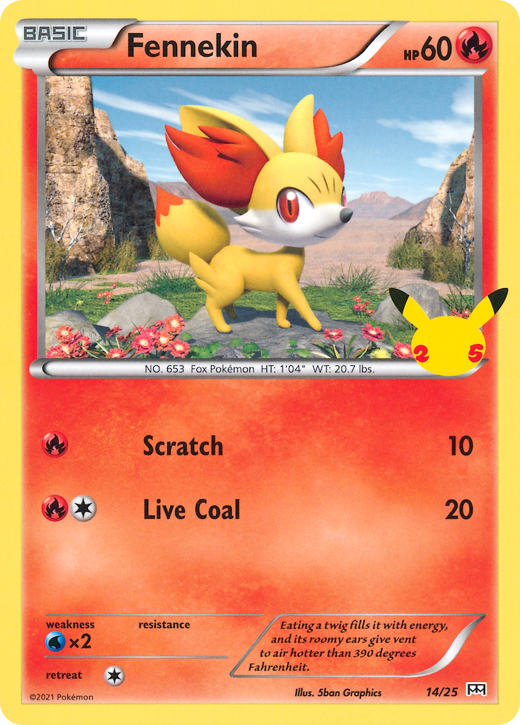 Fennekin (14/25) [McDonald's 25th Anniversary] | Card Merchant Takapuna