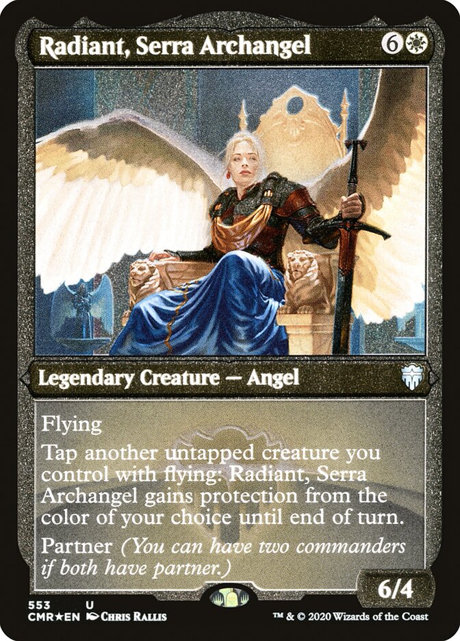 Radiant, Serra Archangel (Etched) [Commander Legends] | Card Merchant Takapuna