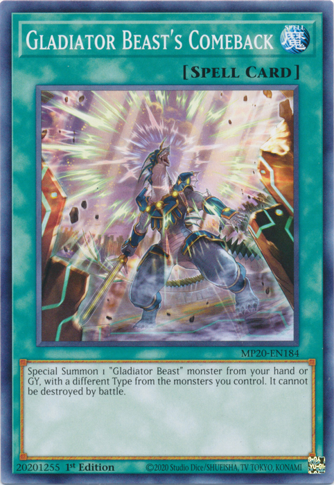 Gladiator Beast's Comeback [MP20-EN184] Common | Card Merchant Takapuna