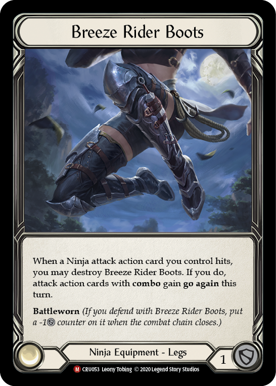 Breeze Rider Boots [CRU053] (Crucible of War)  1st Edition Normal | Card Merchant Takapuna