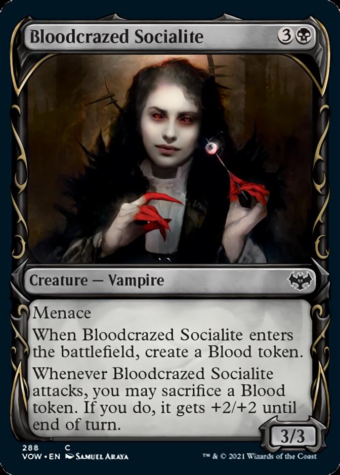 Bloodcrazed Socialite (Showcase Fang Frame) [Innistrad: Crimson Vow] | Card Merchant Takapuna