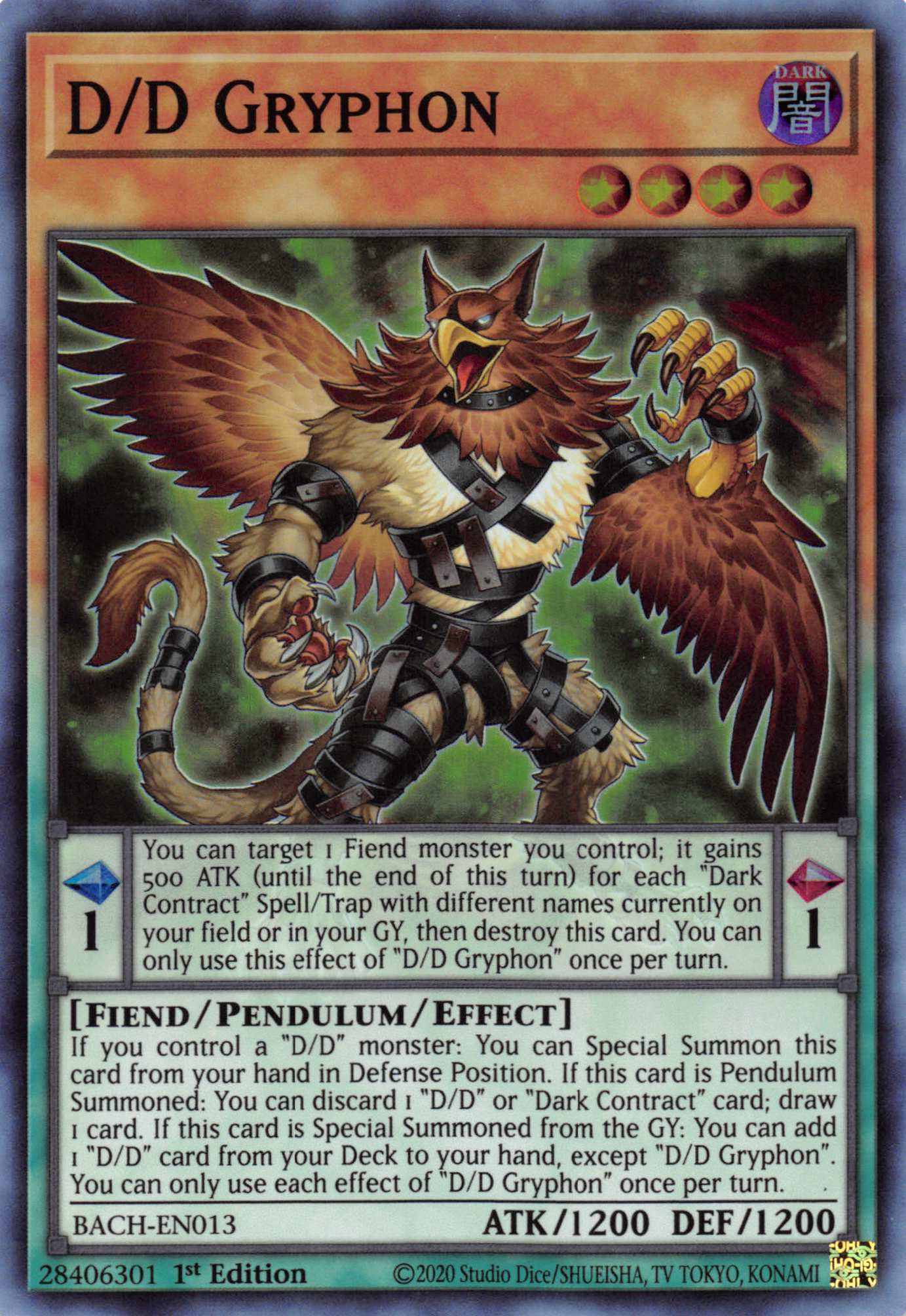 D/D Gryphon [BACH-EN013] Super Rare | Card Merchant Takapuna