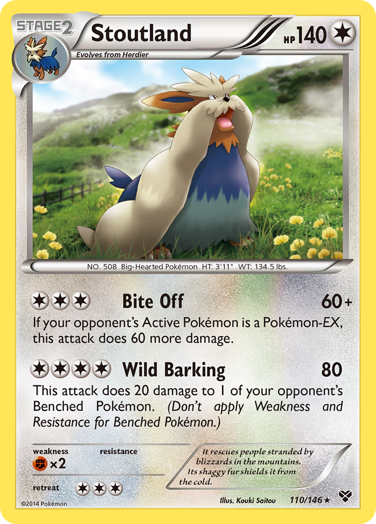 Stoutland (110/146) [XY: Base Set] | Card Merchant Takapuna