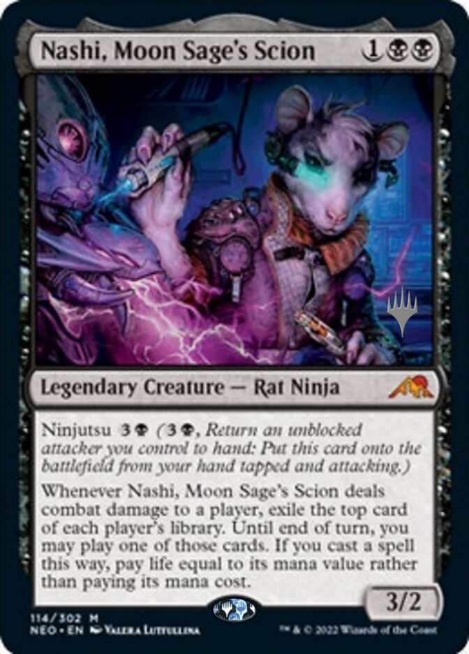 Nashi, Moon Sage's Scion (Promo Pack) [Kamigawa: Neon Dynasty Promos] | Card Merchant Takapuna