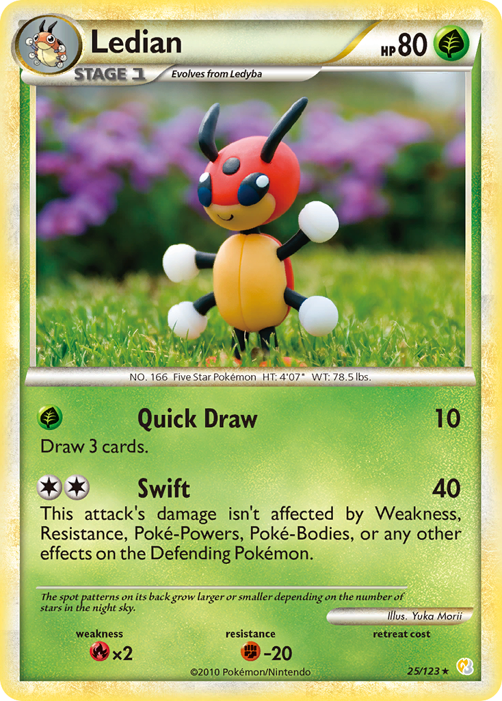 Ledian (25/123) [HeartGold & SoulSilver: Base Set] | Card Merchant Takapuna