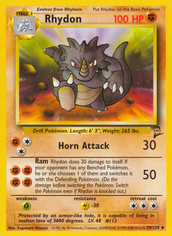 Rhydon (59/130) [Base Set 2] | Card Merchant Takapuna