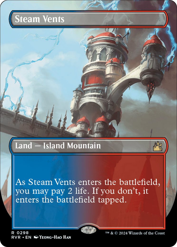 Steam Vents (Borderless) [Ravnica Remastered] | Card Merchant Takapuna