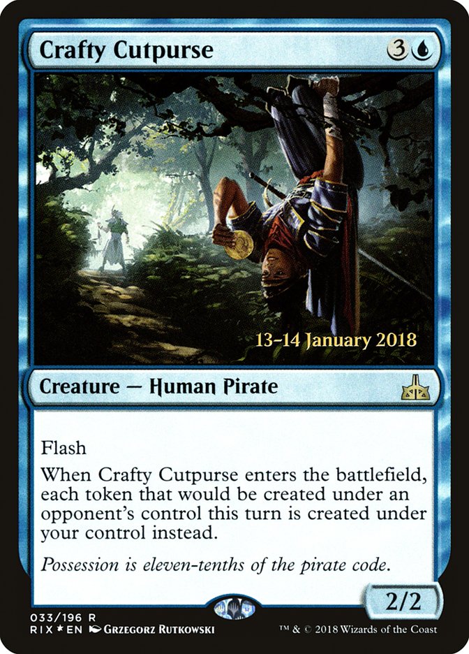 Crafty Cutpurse [Rivals of Ixalan Prerelease Promos] | Card Merchant Takapuna