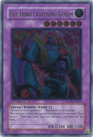 Evil Hero Lightning Golem [GLAS-EN039] Ultimate Rare | Card Merchant Takapuna