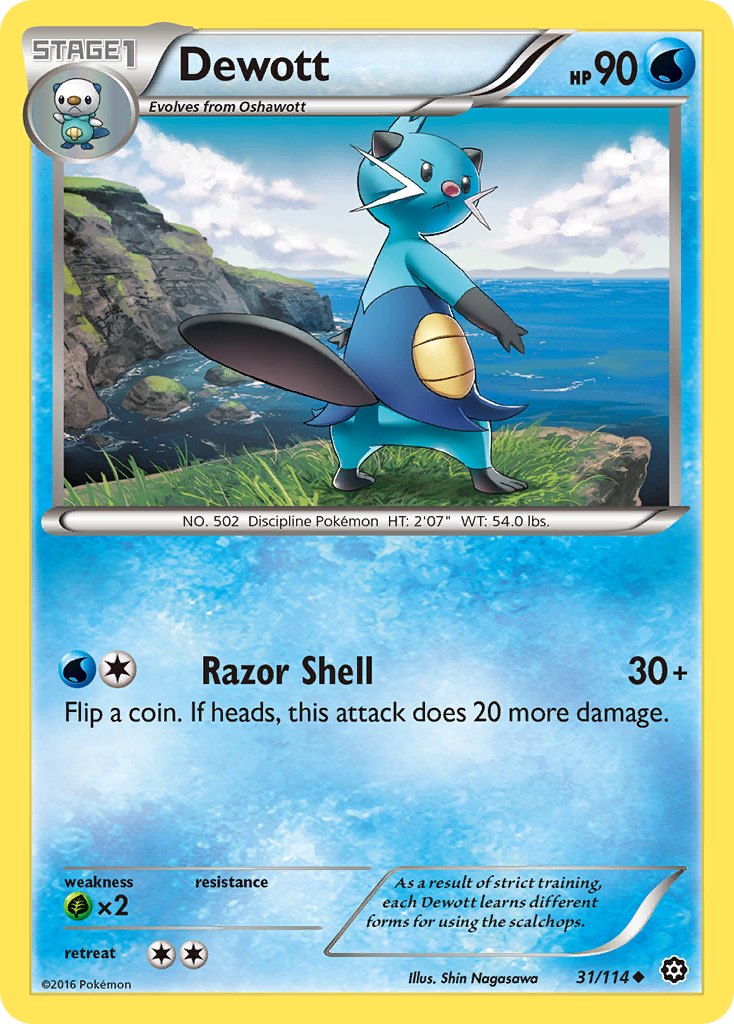 Dewott (31/114) [XY: Steam Siege] | Card Merchant Takapuna