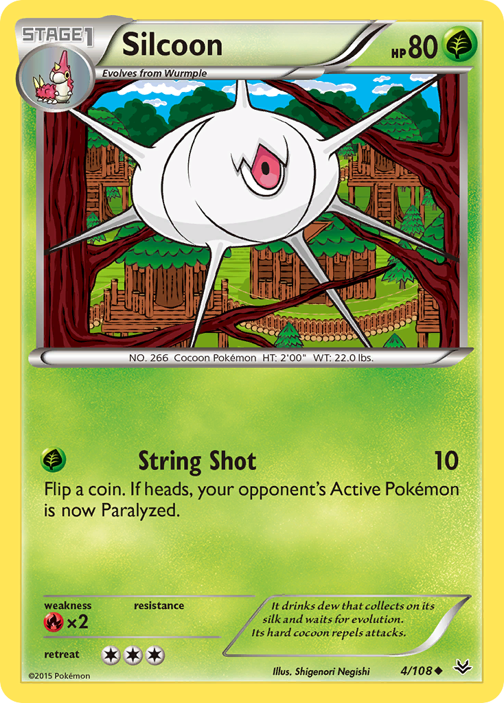 Silcoon (4/108) [XY: Roaring Skies] | Card Merchant Takapuna